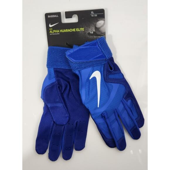Nike Alpha Huarache Elite Baseball Batting Gloves Royal Blue CV0720-468 Mens XL - Picture 1 of 3